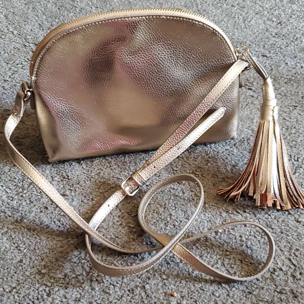 Gold crossbody